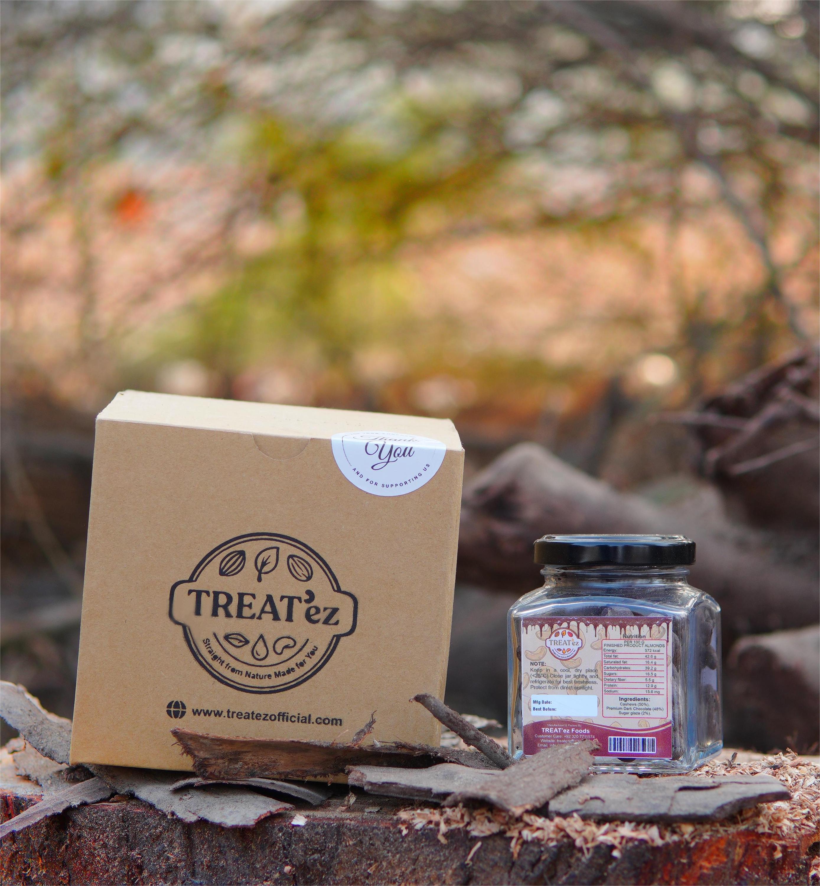 Dark Chocolate Coated Cashews 120g | Luxury Snack by TREAT’ez