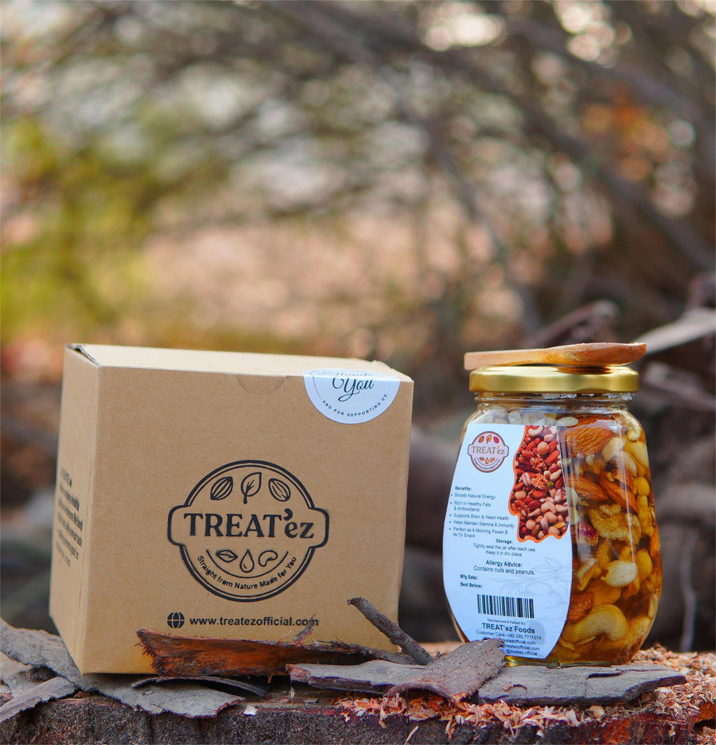 Pure Honey Mixed Nuts 500g | Premium Honey Nuts Pakistan